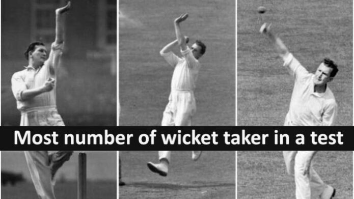 Jim Laker- most number of wicket taker in a test match