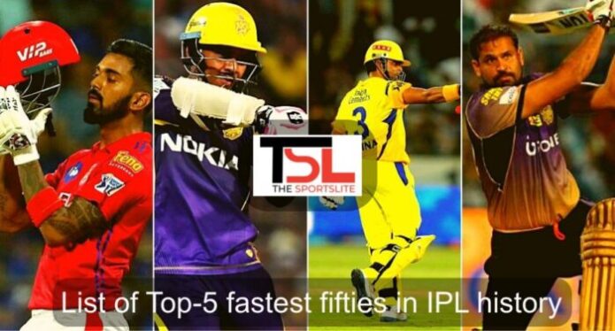 List of top-5 fastest IPl fifties