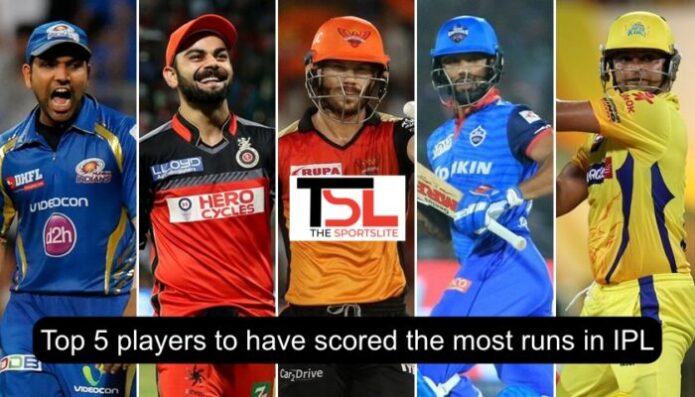Top 5 players to have scored the most runs in IPL