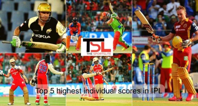Top 5 highest individual score in IPL