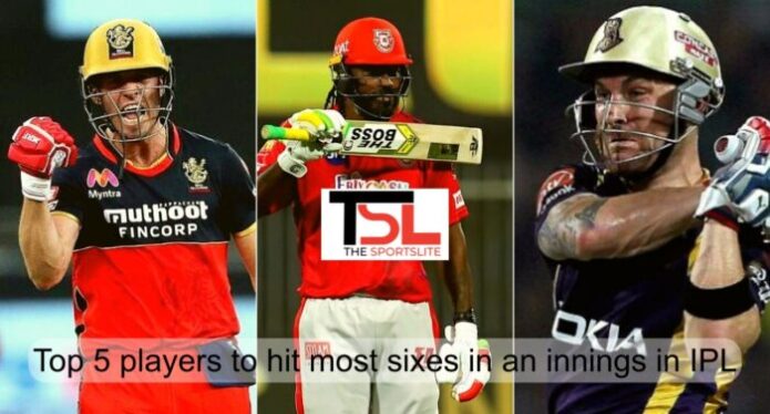 Top 5 players to hit most sixes in an innings in IPL