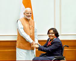 Ekta with Prime Minister Narendra Modi