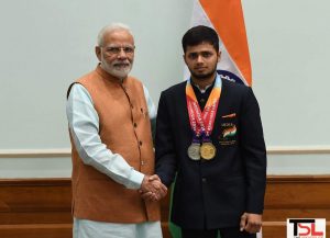Manish with Prime Minister Narendra Modi