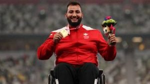 Ahmad after winning the gold medal