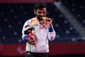 Krishna with the gold medal