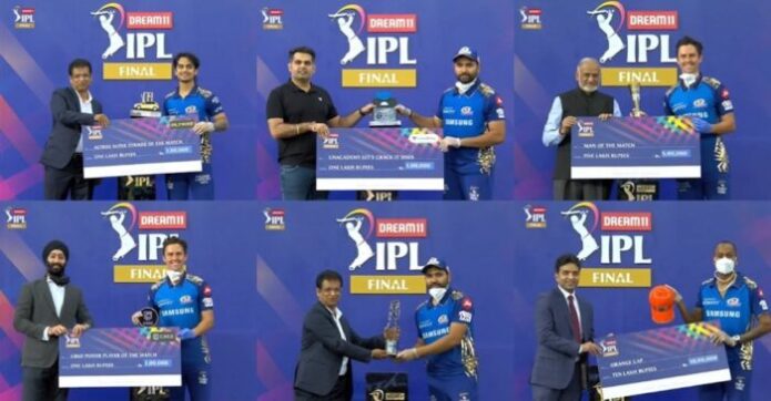 list of all types of awards in ipl