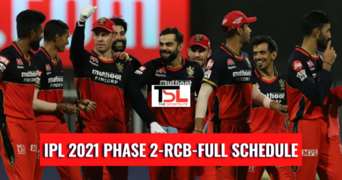Royal Challengers Bangalore Schedule