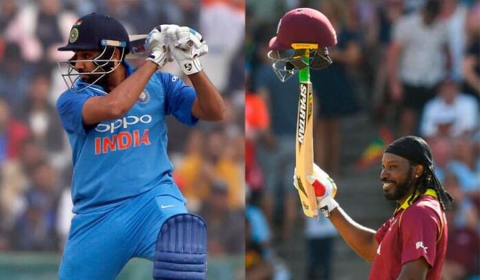 Rohit Sharma Chris Gayle Top Five Players with Most Sixes in T20 Internationals