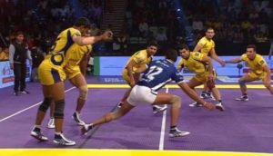 Toe Touch- types of Raiders Moves in the Pro Kabaddi League
