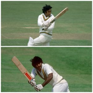 Mudassar Nazar and Javed Miandad of Pakistan