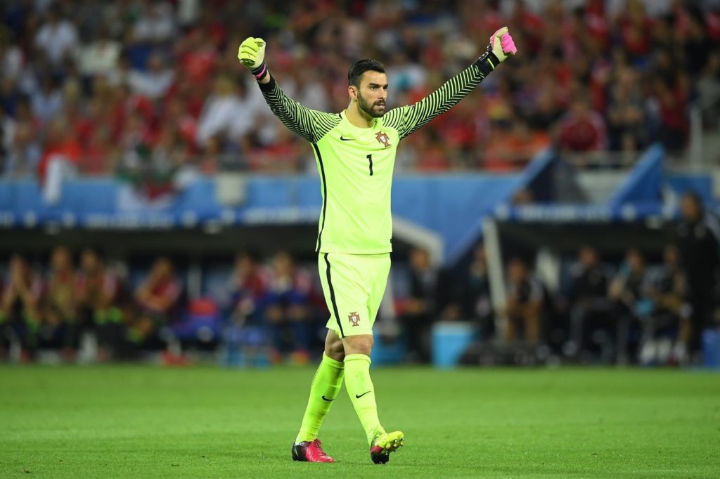Rui Patricio celebrating for Portugal