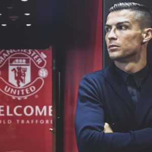 Cristiano Ronaldo and the legendary Manchester United Emblem Ranked No. 1 in the list of Top 5 Highest Paid English Premier League Players