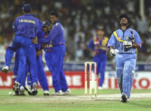 India's lowest ODI score in 2000 against Sri Lanka