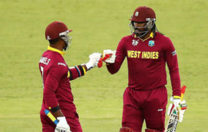 Gayle and Samuels in action against Zimbabwe