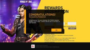 FreeFire redeem codes