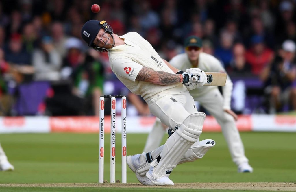 A well directed bouncer at England's Ben Stokes
