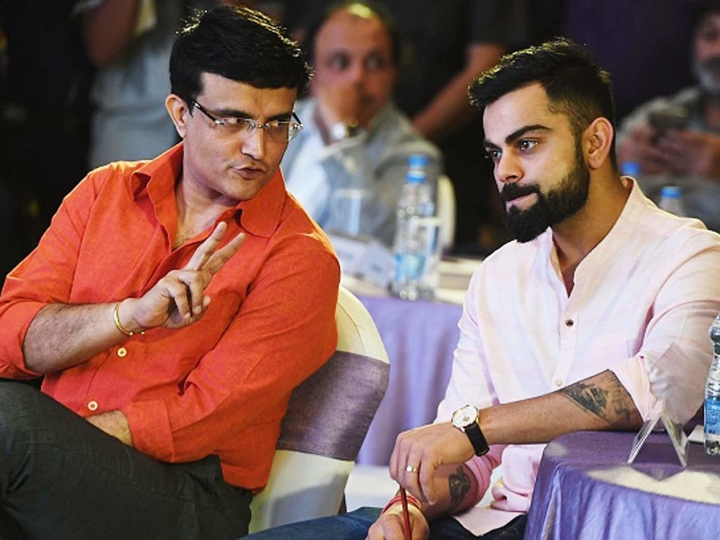 Virat Kohli with Sourav Ganguly 