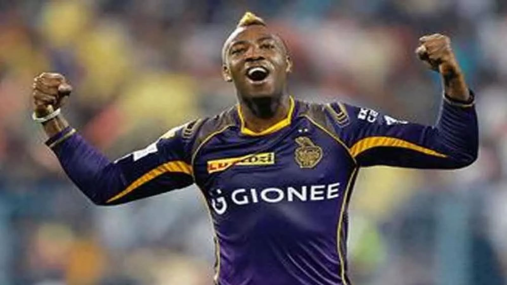 Andre Russell celebrating