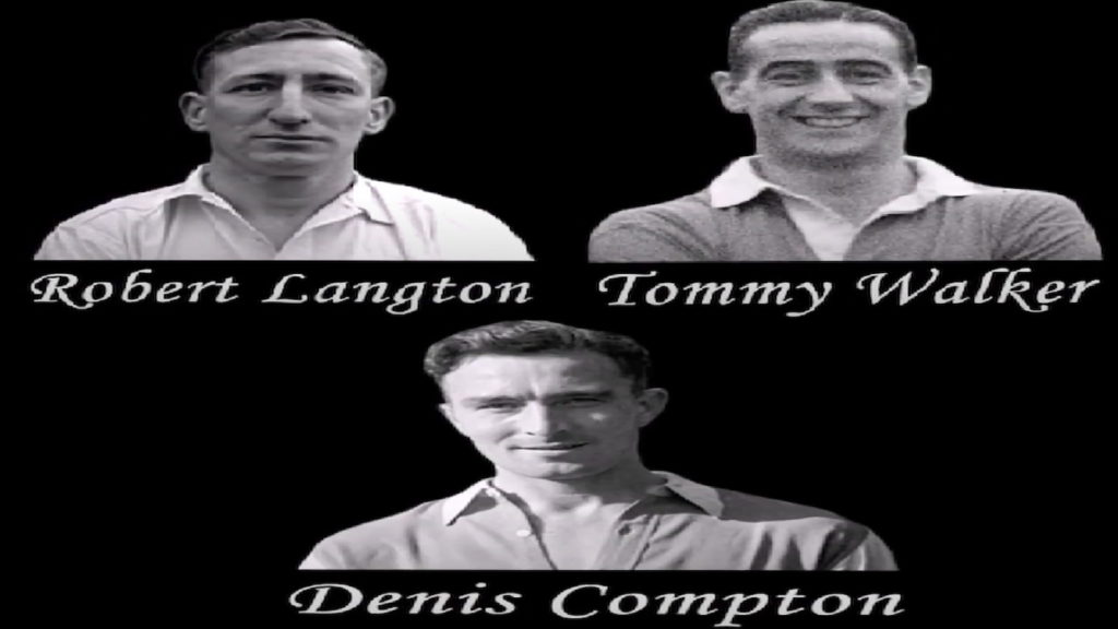 Top International Footballers : Denis Compton, Tommy Walker, Robert Langton