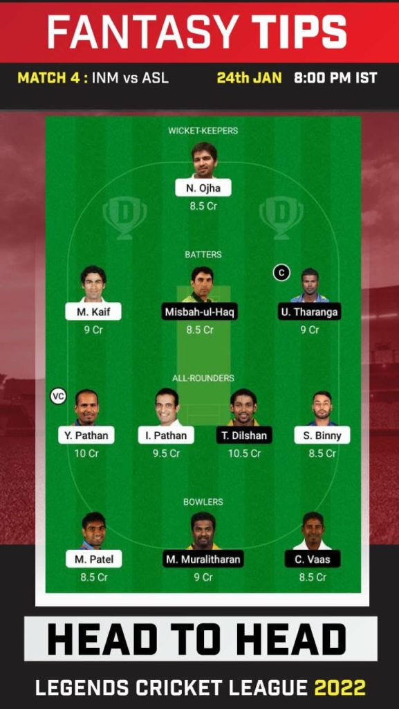 India Maharajas Vs Asia Lions, Dream 11 Fantasy Prediction, Playing XI, Pitch Reports, And Other Updates