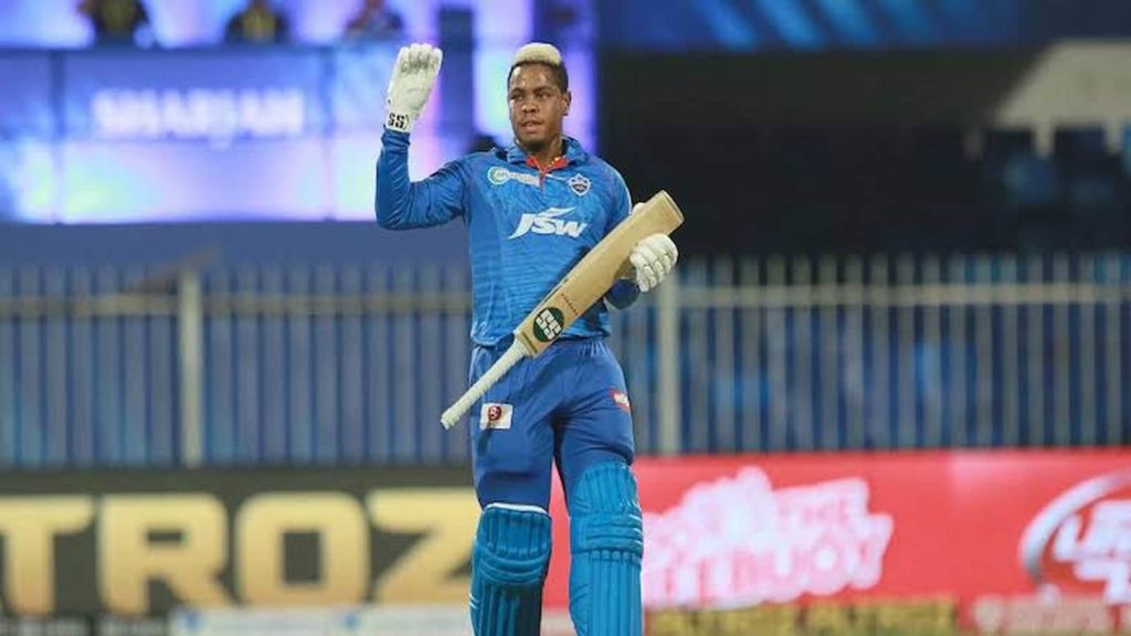 Shimron Hetmyer playing for DC in the previous IPL