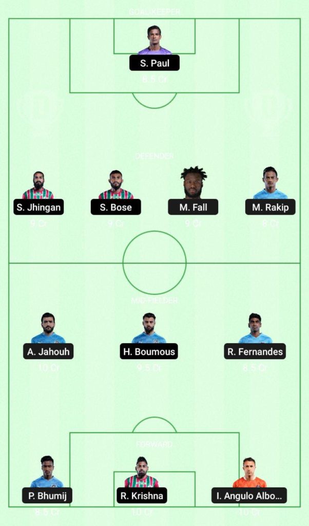 Mumbai City vs ATKMB Best Dream 11 Prediction Team