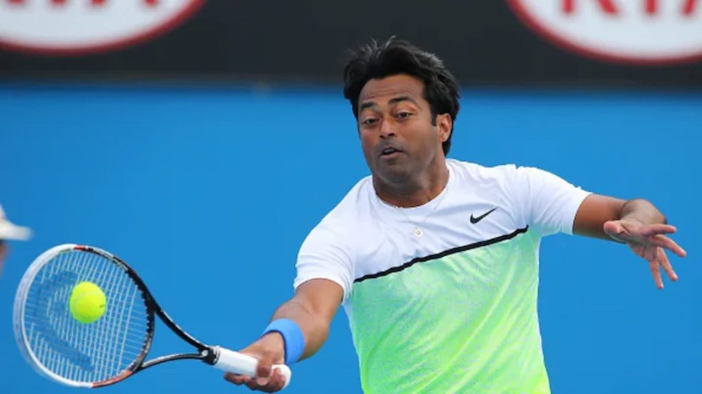 Leander Paes in action