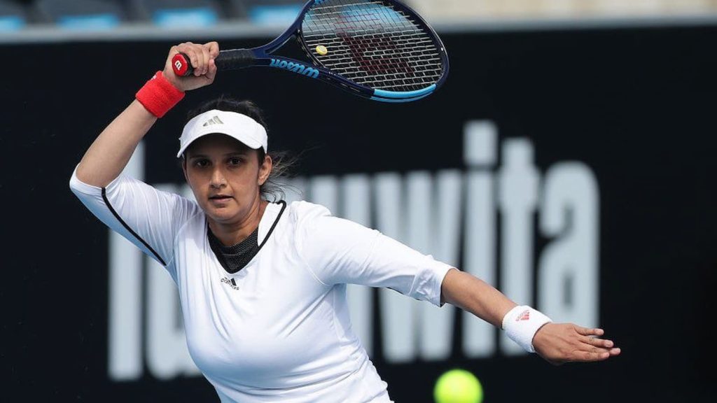 Sania Mirza. In action