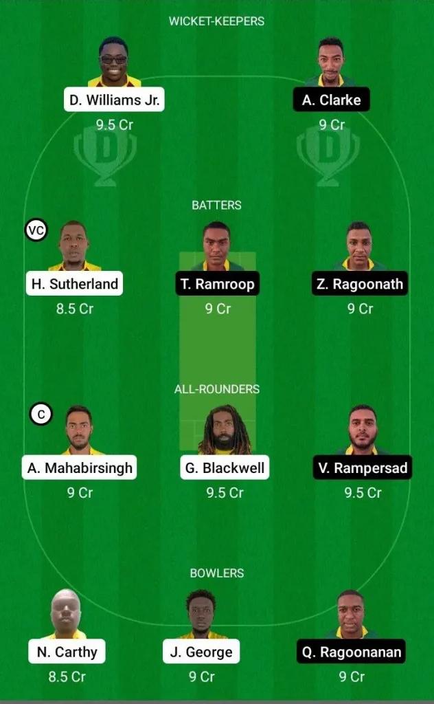 Dream 11 Fantasy Team 1 For CDC vs PSSC