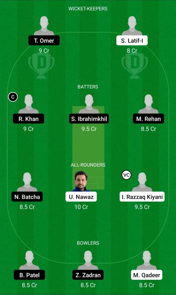 Dream 11 Fantasy Team 1 For ECC vs JKP