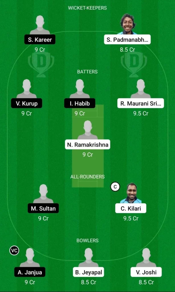 Dream 11 Fantasy Team 2 For HSG vs UCC