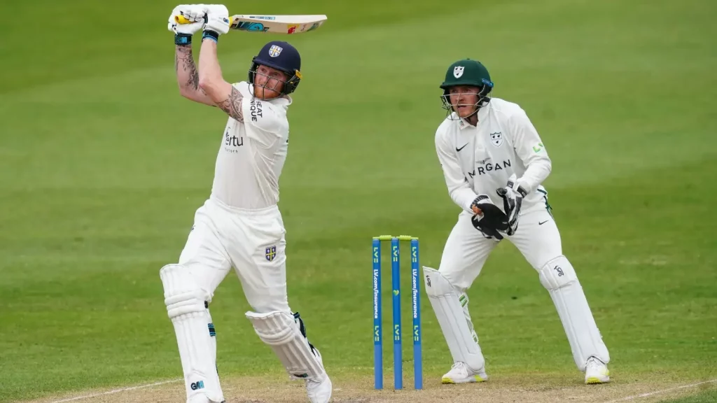 Just In: Ben Stokes smashes 8 sixes in 10 balls in a County game