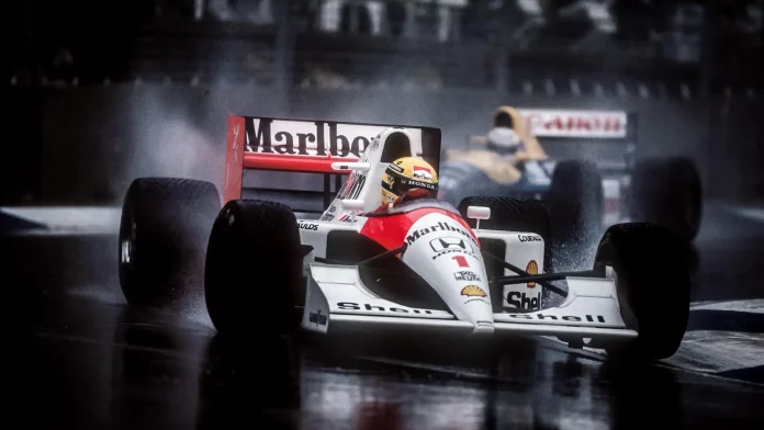 Senna Sempre and Nigel Mansell battling it out in 1991 Australian Grand Prix