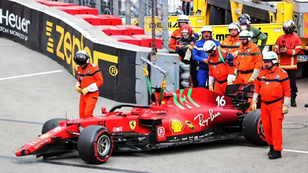 Le Clerc after the crash and DNQ at Monaco last year