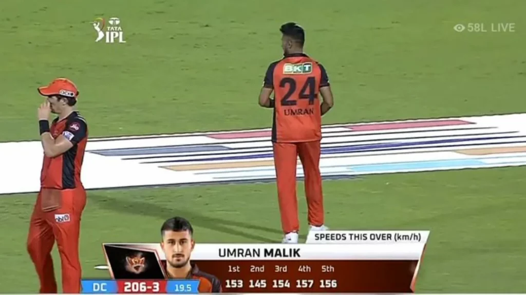 Umran Malik bowls the fastest ball of IPL 2022