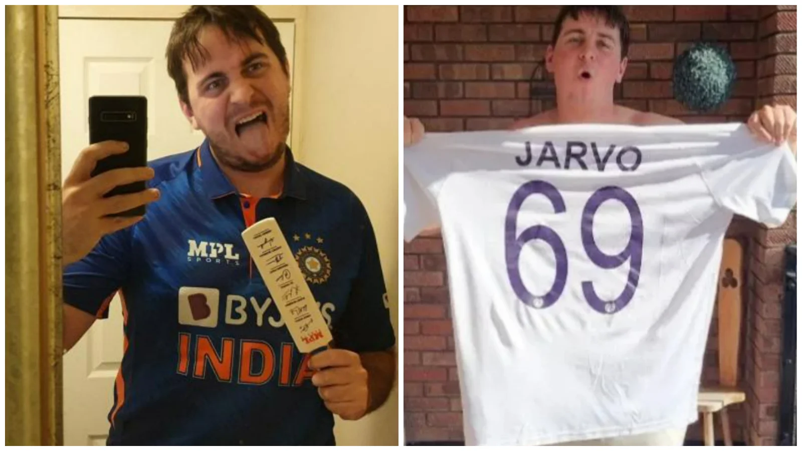 Notorious prankster Jarvo 69 invades the pitch at cricket World