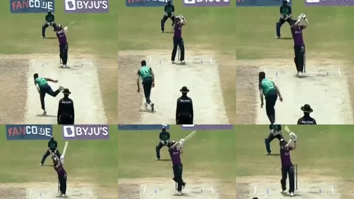 Watch: 15-year-old Indian batter Krishna Pandey hits 6 sixes in 1 over during Pondicherry T10 league