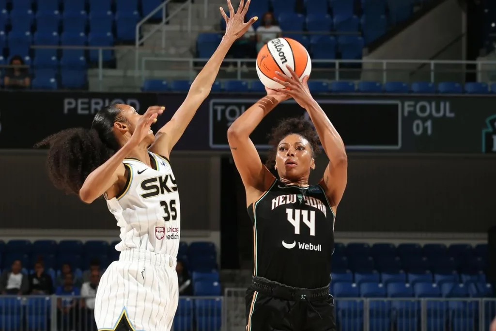 New York Liberty and Chicago Sky battle it out previously in the season.