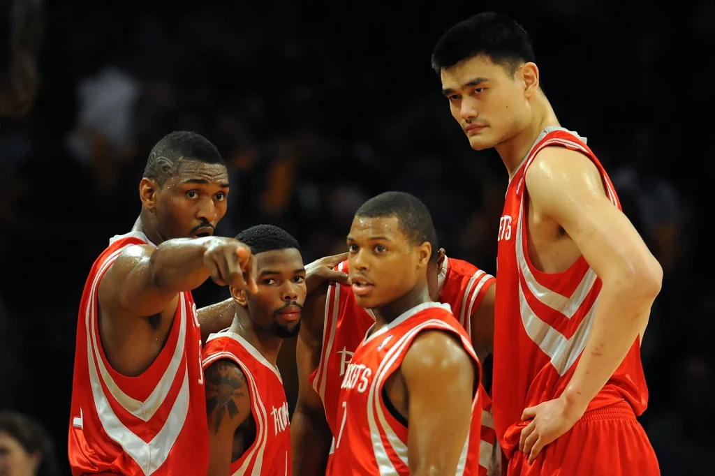 Yao Ming during a match for the Rockets.