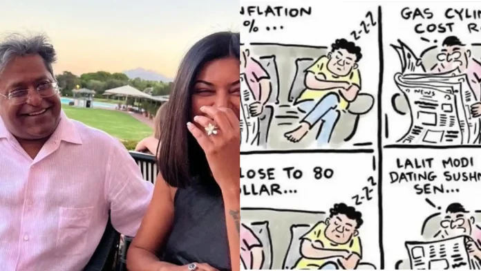 Lalit Modi shares cartoon on how people reacted to him dating Sushmita Sen