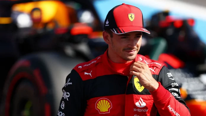 Leclerc after becoming Ferrari's third highest pole-sitter