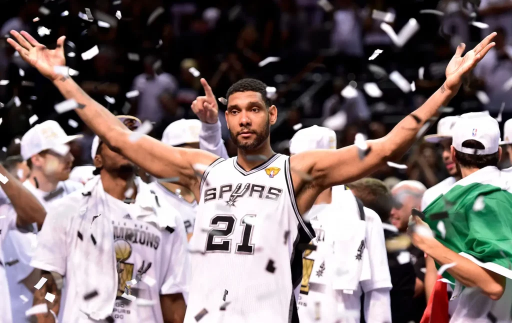 Duncan for the Spurs in the 2013-14 Finals series.