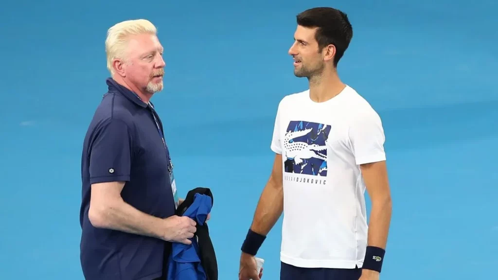 Boris Becker and Novak Djokovic