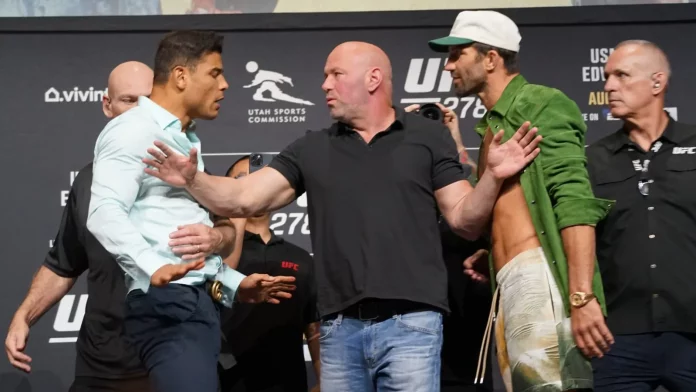 “You scared me.” - Dana White spooked by Paulo Costa, Luke Rockhold stare-down ahead of UFC 278