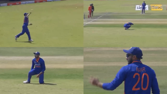 Ishan Kishan mistakenly throws at Axar Patel, the latter gives a furious reaction