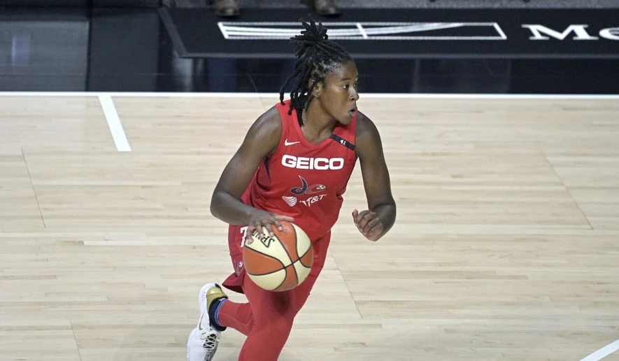 Ariel Atkins during a game.