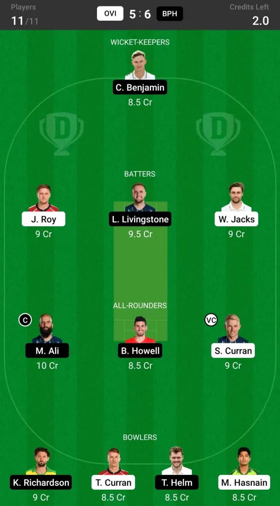 OVI vs BPH Dream11 Prediction