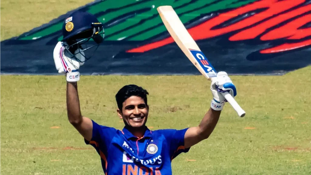 shubman gill maiden odi 100