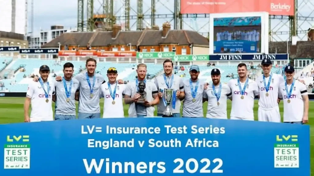 English team after the win over South Africa