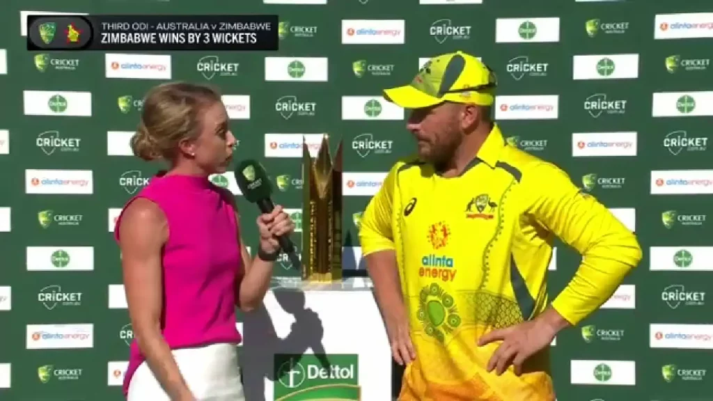 In the post-match presentation, Aaron Finch
